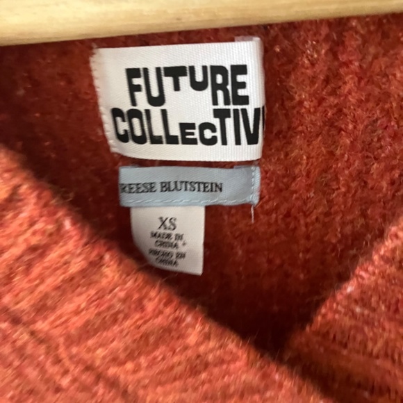 Long Sleeve Chunky Sweater Midi Dress, rust, fits m/l - Picture 7 of 7